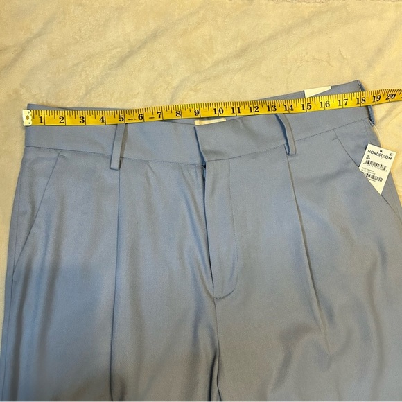 Open Edit | NWT Blue Eventide Pleated Cropped Trouser | Size 36W - Picture 12 of 14
